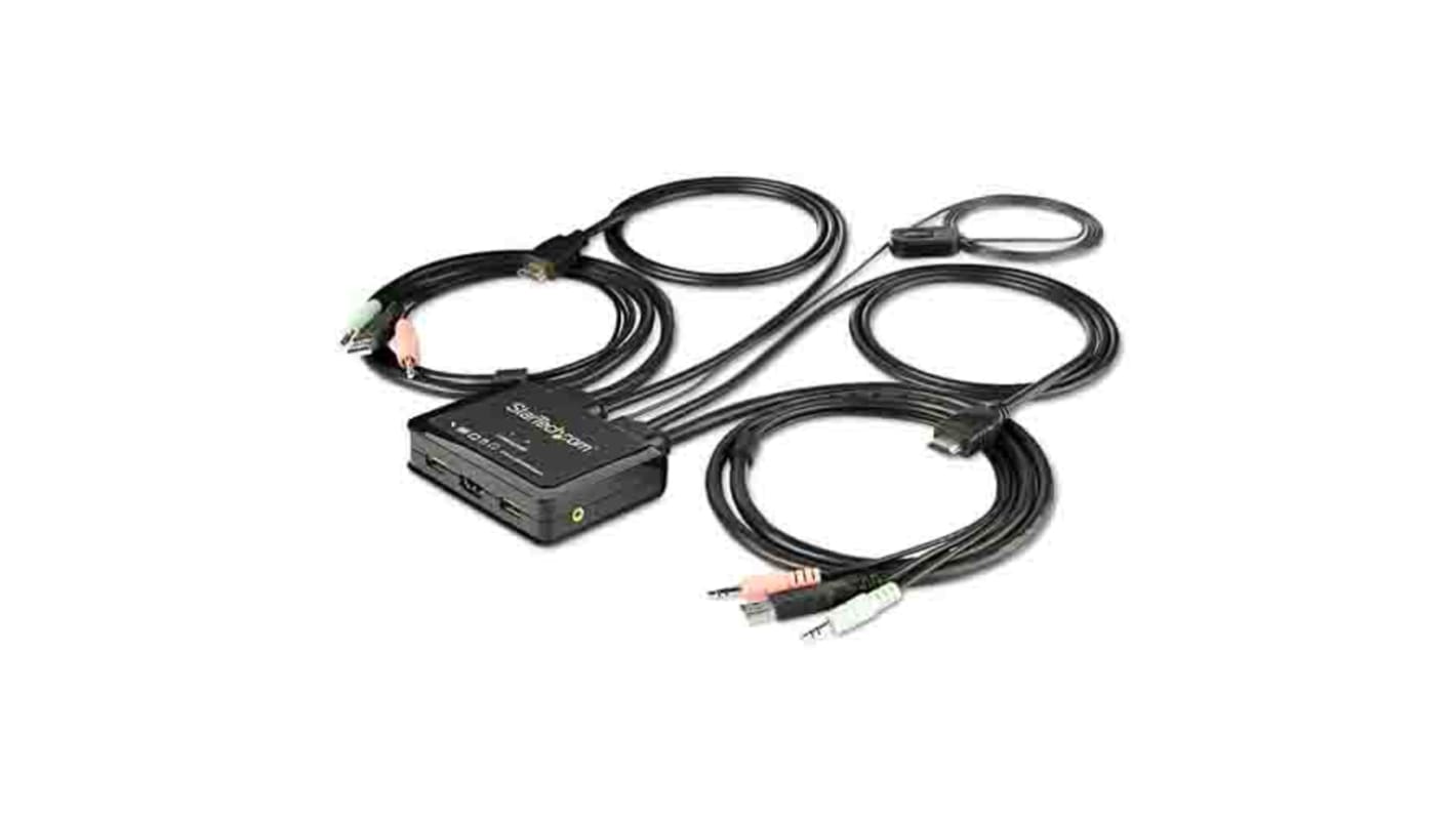 StarTech.com 2 Port USB HDMI KVM Switch, 3.5 mm Stereo