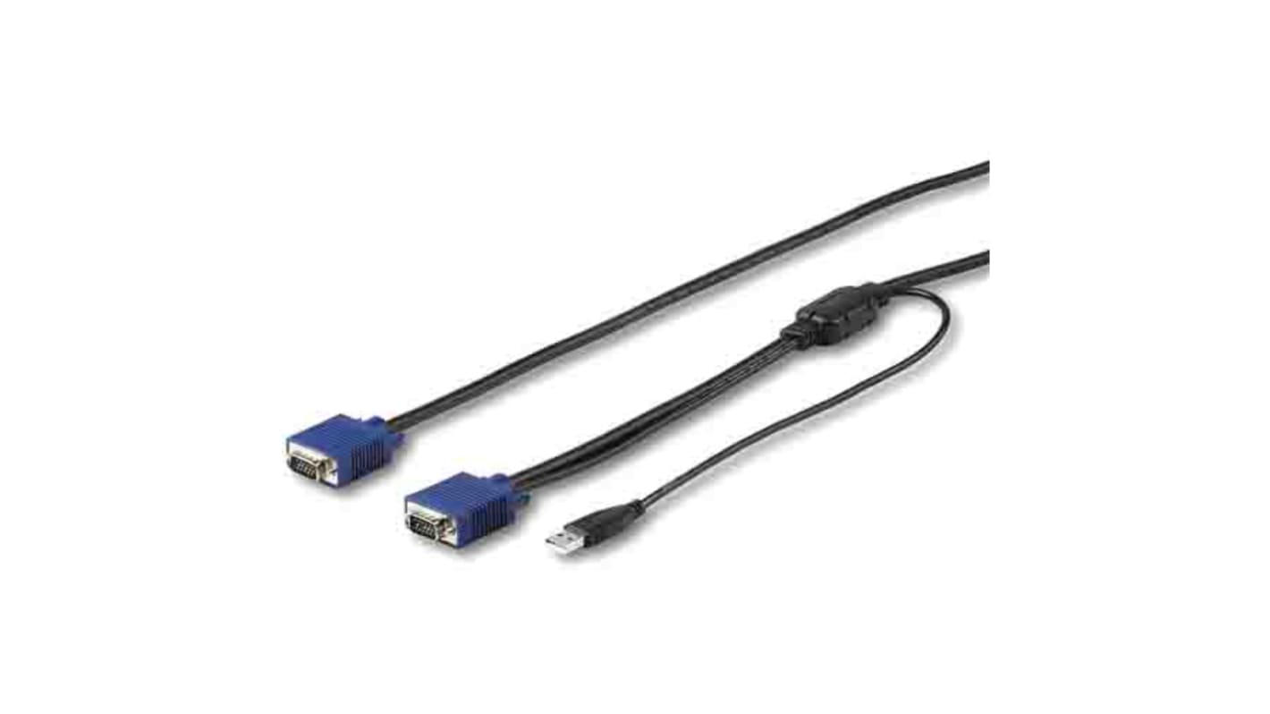 Kabel KVM, dł. 1.8m, VGA - USB A; VGA, kolor: Czarny, StarTech.com
