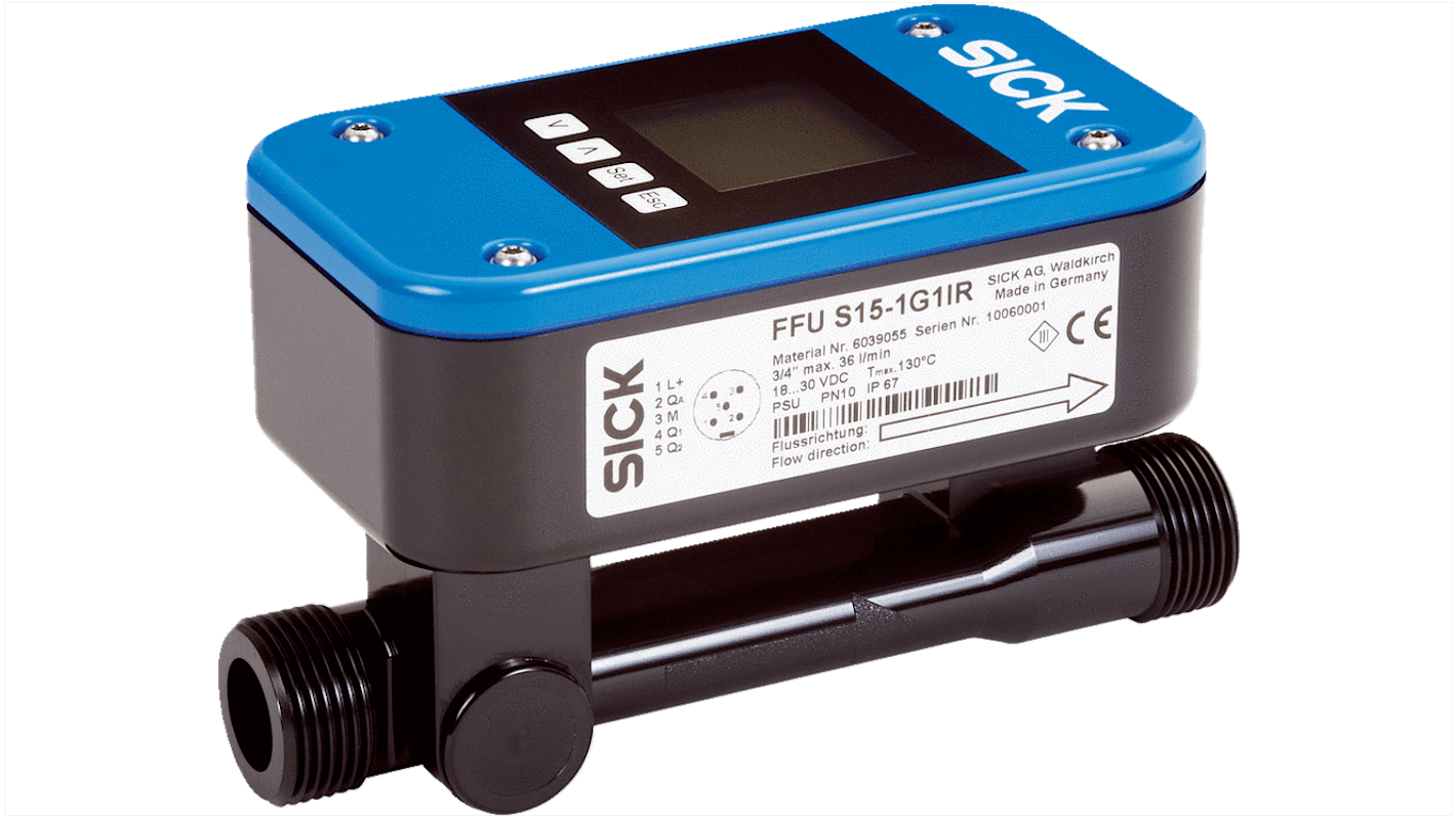 Rs-Online Sensore di flusso SICK per Liquidi flusso 0 9 l/min → 36 l/min