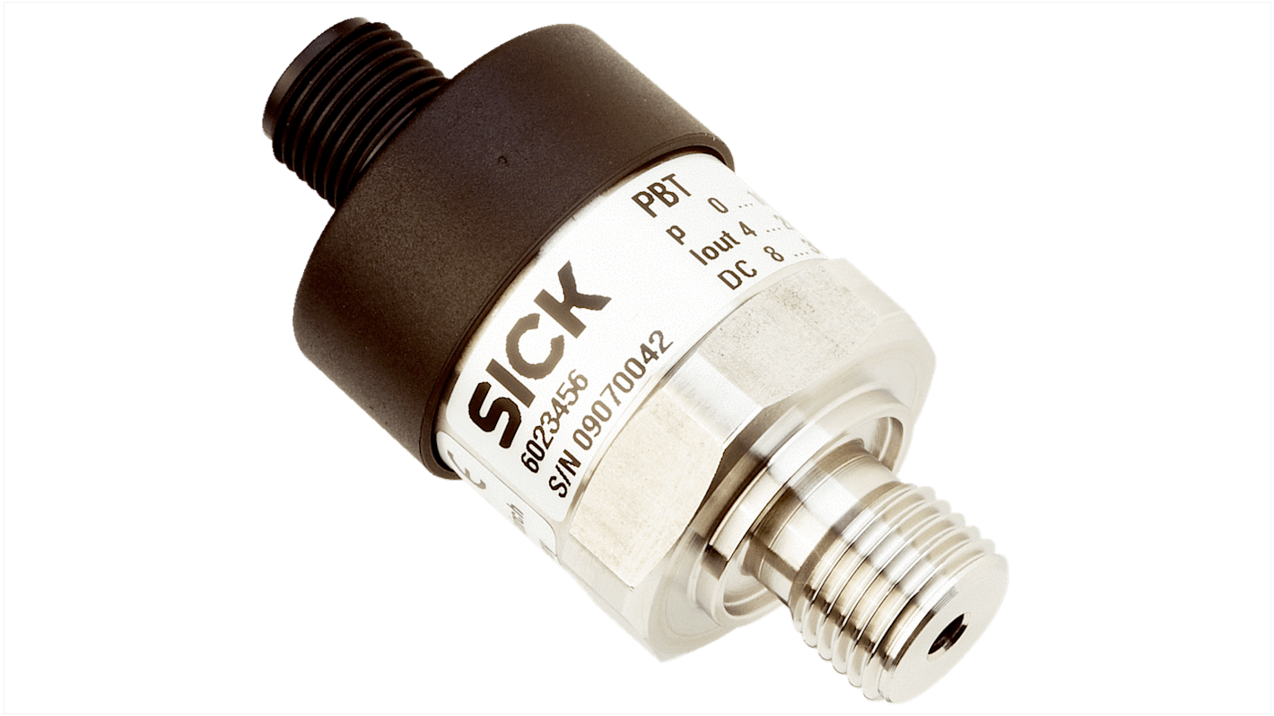 SICK PBT Series Pressure Sensor, 0bar Min, 6bar Max, Current Output, Relative Reading