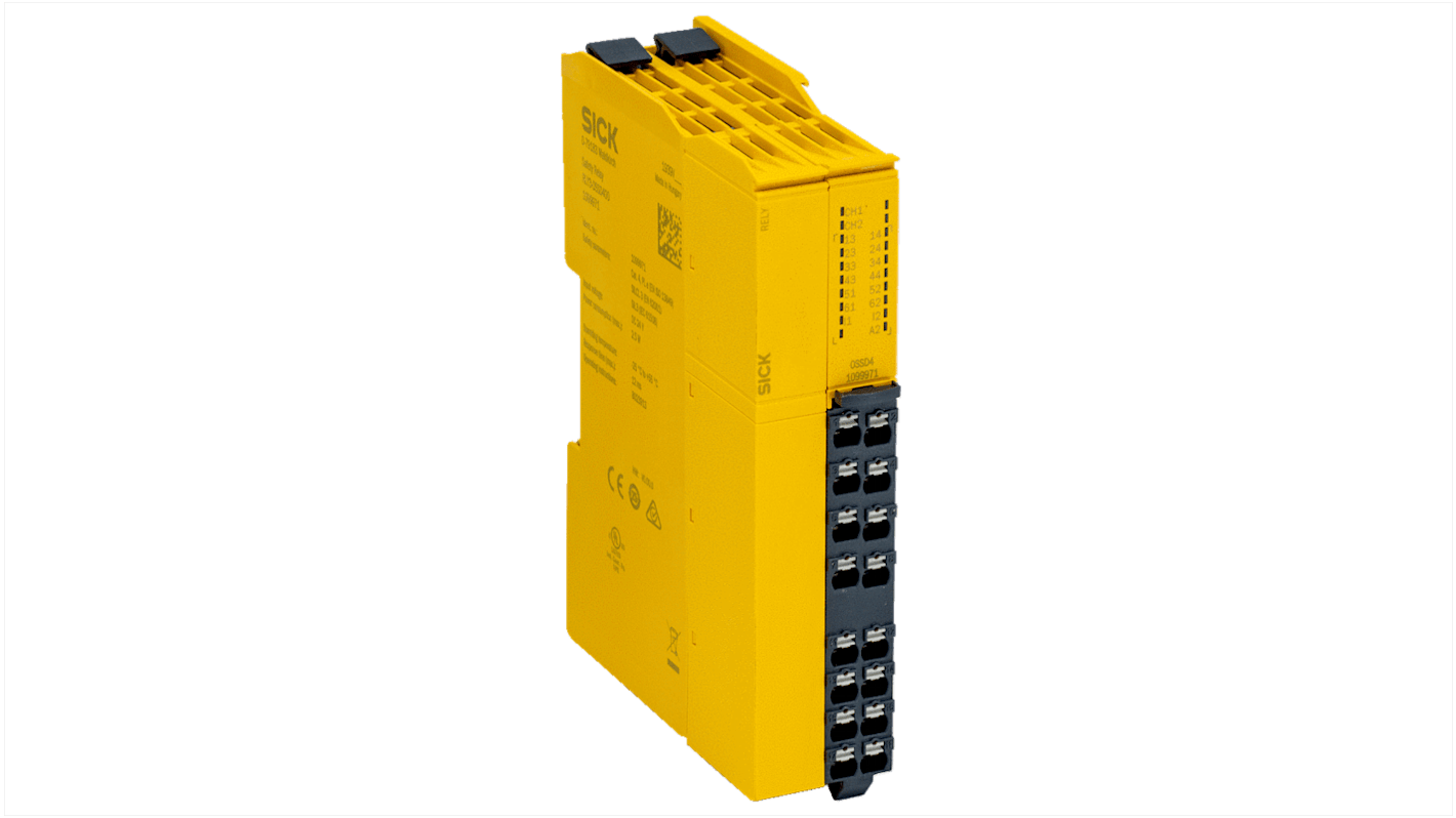 Sick Dual-Channel Safety Switch Safety Relay, 16.8 → 30V, 4 Safety Contacts