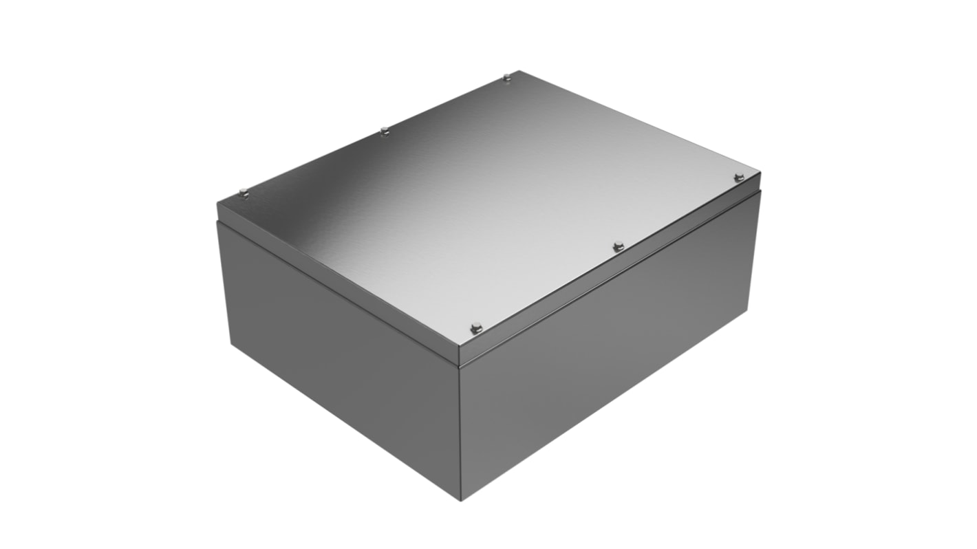 Contenitore generico RS PRO in Acciaio inox 304 400 x 500 x 200mm, col. Acciaio, IP66, IP69, schermato