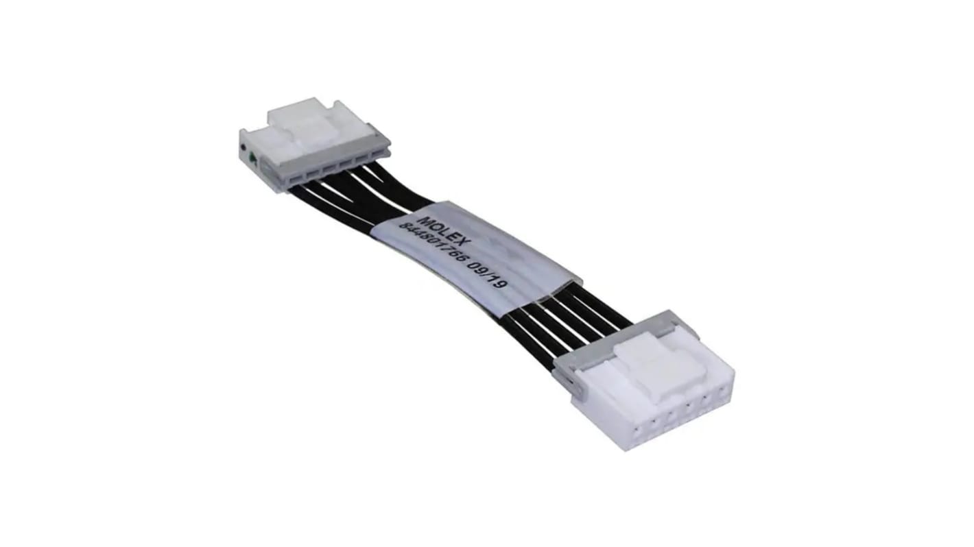 Conjunto de cables Molex Mini-Lock 15137, long. 300mm, Con A: Hembra, 6 vías, Con B: Hembra, 6 vías, paso 2.5mm