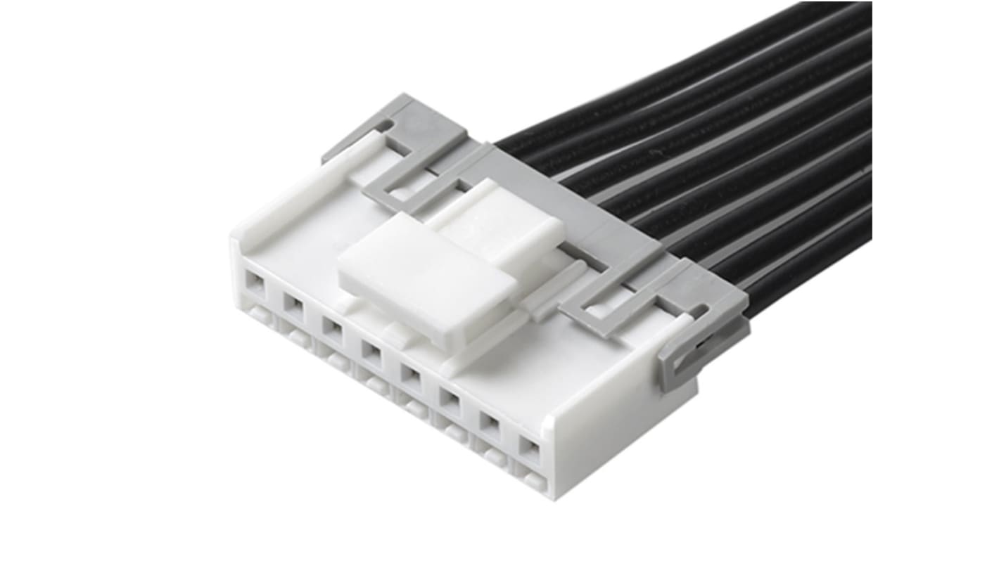 Conjunto de cables Molex Mini-Lock 15137, long. 300mm, Con A: Hembra, 8 vías, Con B: Hembra, 8 vías, paso 2.5mm