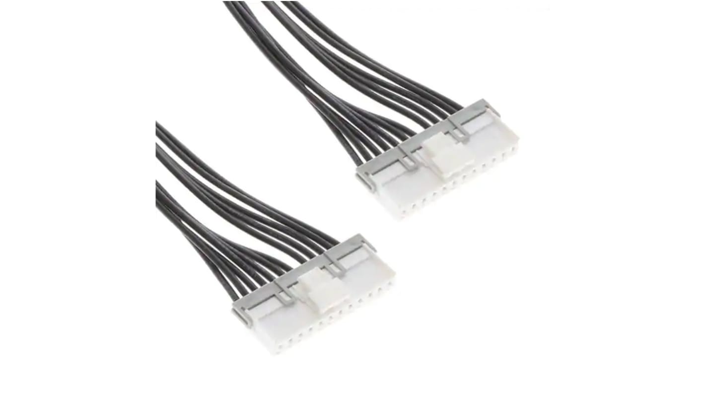 Conjunto de cables Molex Mini-Lock 15137, long. 300mm, Con A: Hembra, 12 vías, Con B: Hembra, 12 vías, paso 2.5mm