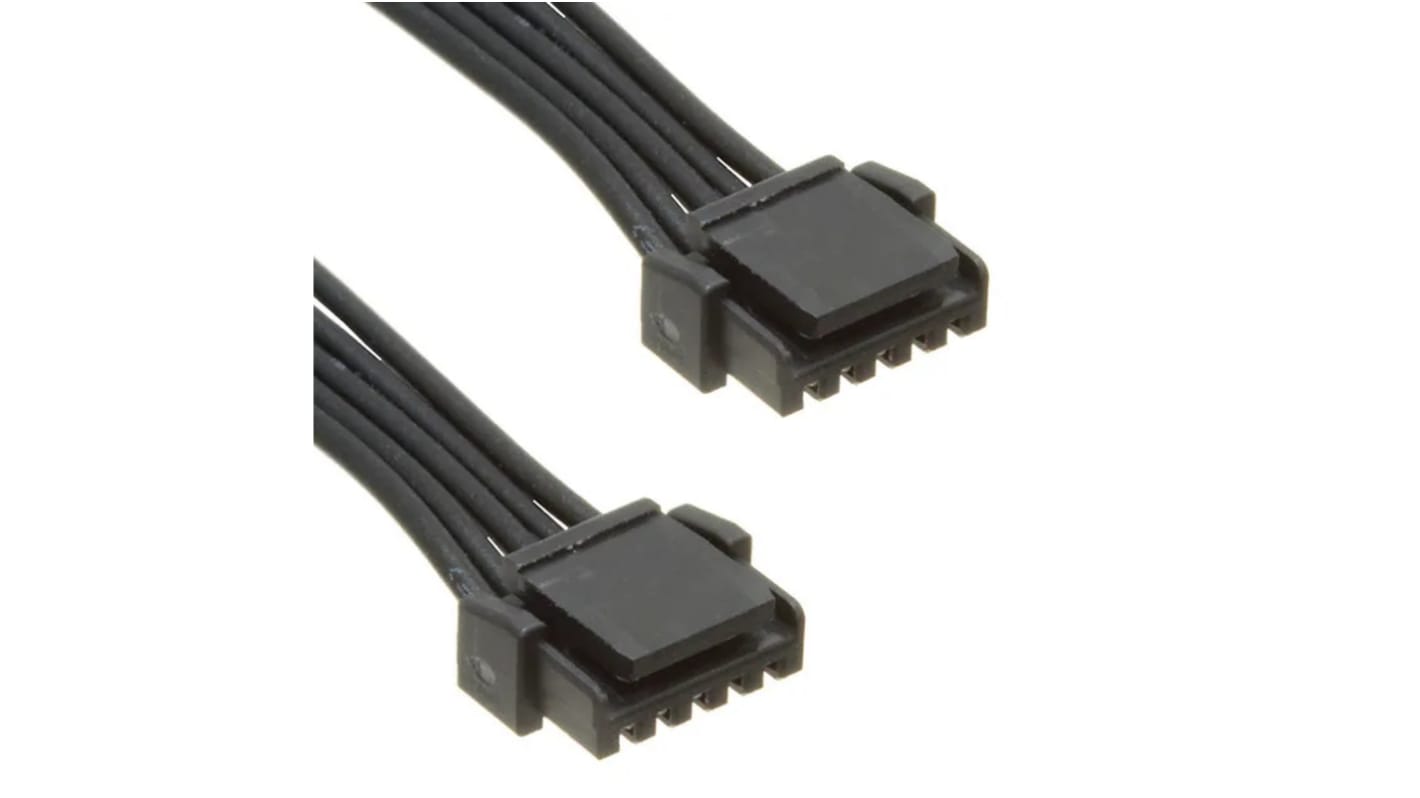 Conjunto de cables Molex Micro-Lock Plus 45111, long. 100mm, Con A: Hembra, 5 vías, Con B: Hembra, 5 vías, paso 1.25mm