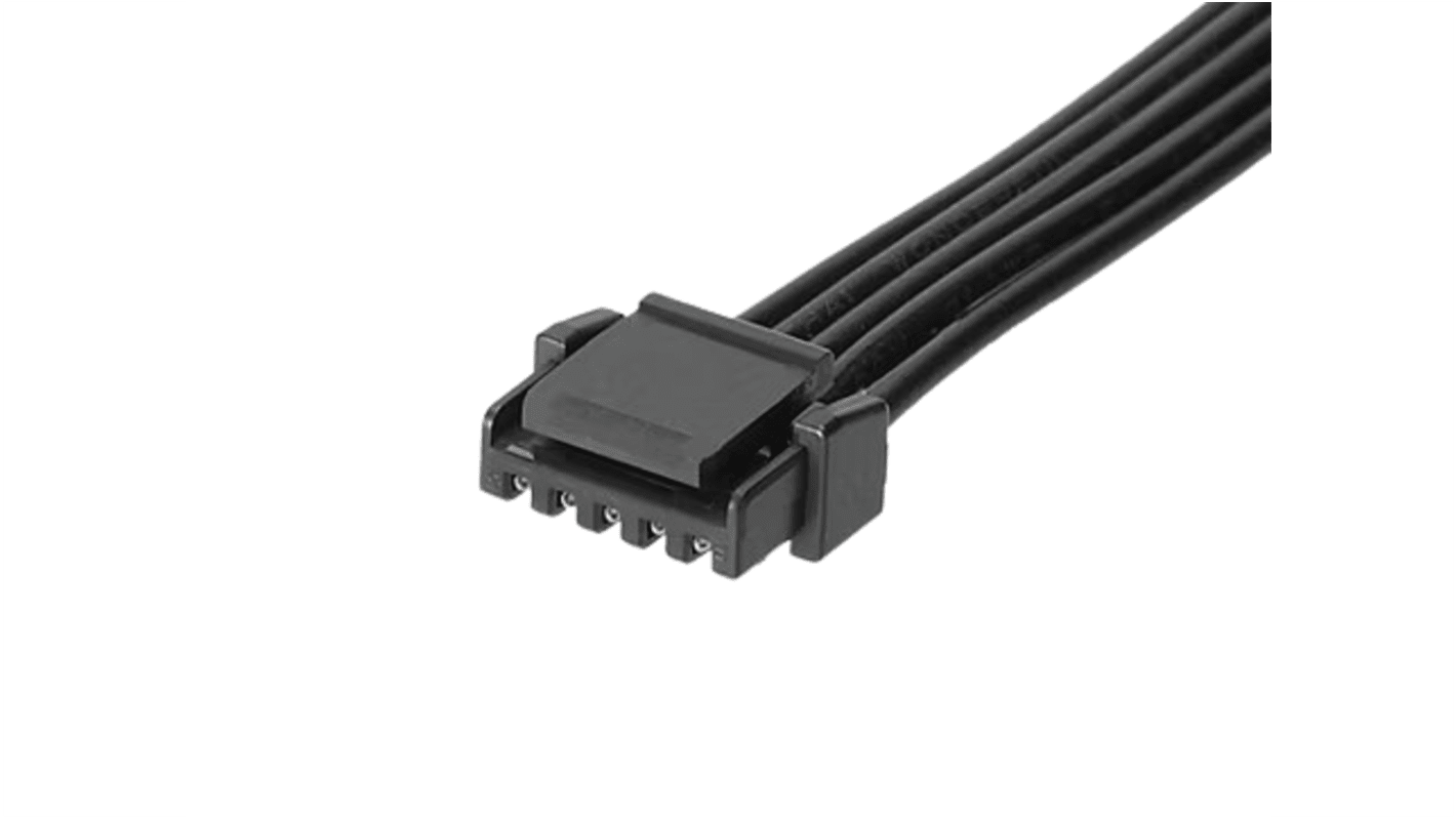 Conjunto de cables Molex Micro-Lock Plus 45111, long. 100mm, Con A: Hembra, 5 vías, Con B: Hembra, 5 vías, paso 1.25mm