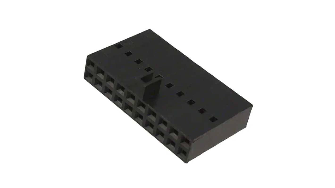 Carcasa de conector de crimpado Molex 22552202, Serie 70450, paso: 2.54mm, 20 contactos, 2 filas, Recto, Hembra