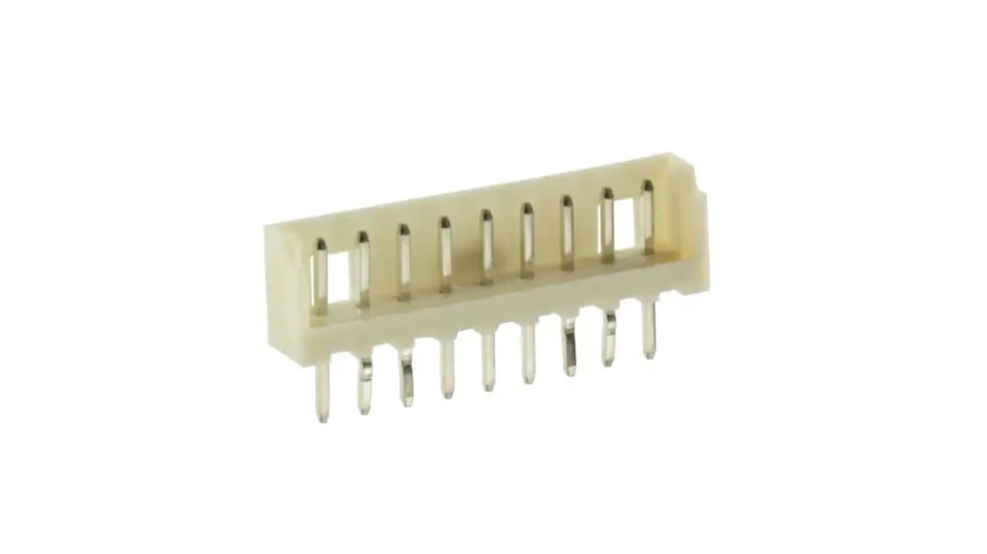 Molex Micro-Latch Series Vertical Through Hole PCB Header, 9 Contact(s), 2 mm Pitch, 1 Row(s), Shrouded