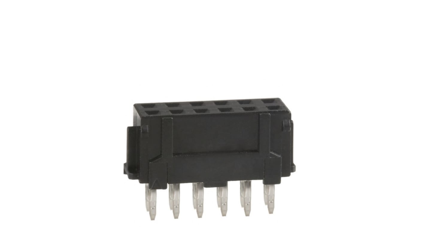 Molex 79107 Series Vertical Through Hole Mount PCB Connector, 16-Contact, 2-Row, 2mm Pitch, Solder Termination