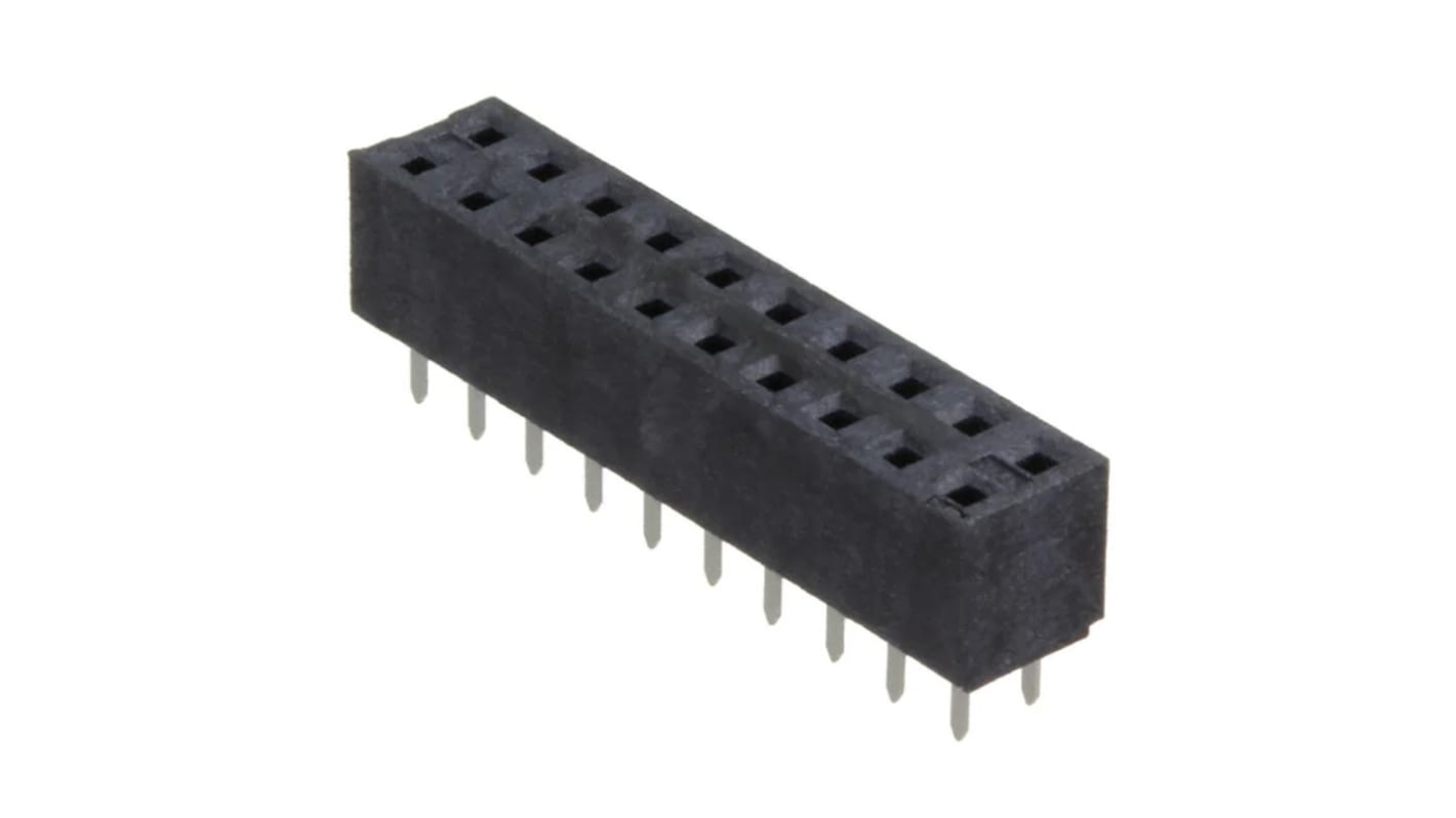 Molex 79107 Series Vertical Through Hole Mount PCB Connector, 20-Contact, 2-Row, 2mm Pitch, Solder Termination