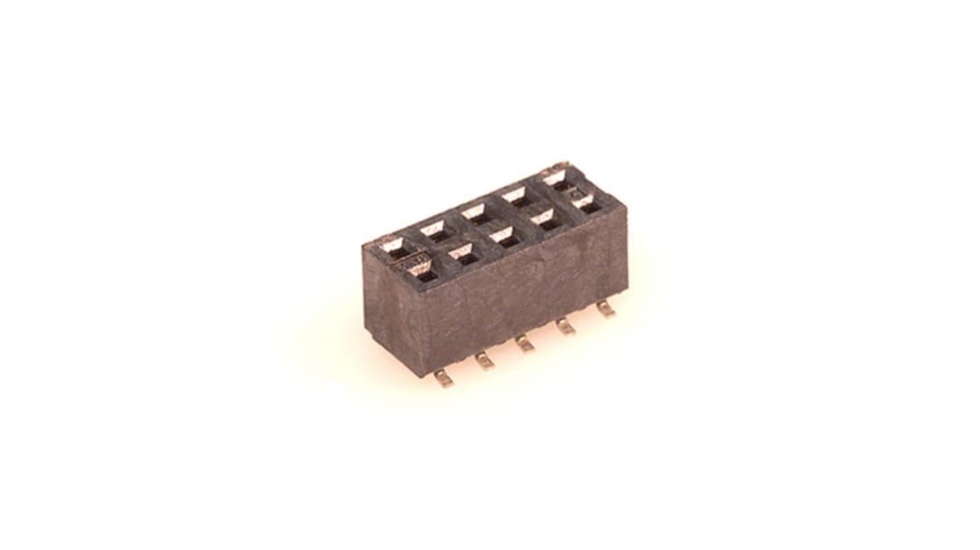 Molex 79109 Series Vertical Surface Mount PCB Connector, 10-Contact, 2-Row, 2mm Pitch, Solder Termination