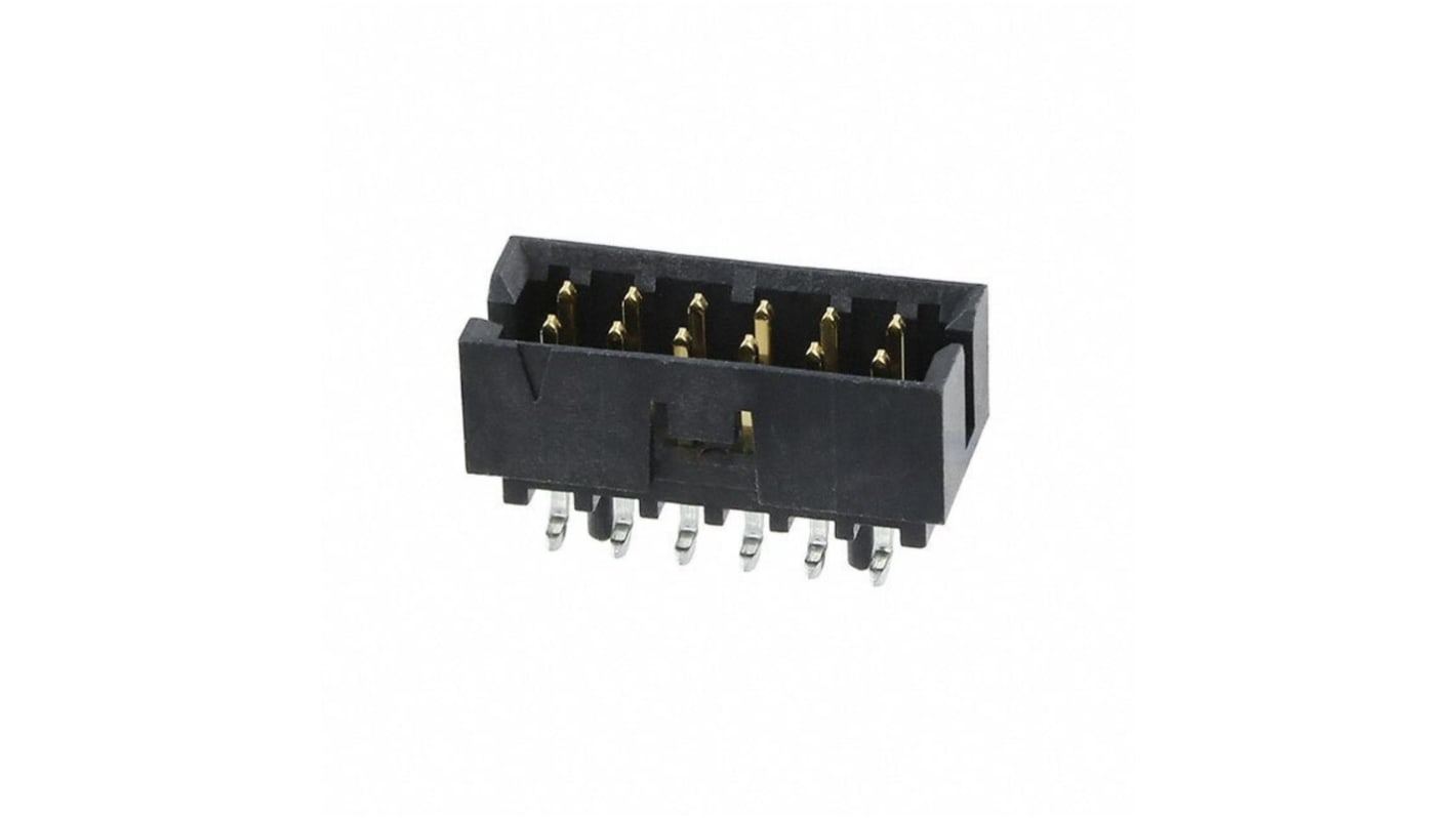 Molex Milli-Grid Leiterplatten-Stiftleiste, 12-polig / 2-reihig, Raster 2.0mm, Ummantelt