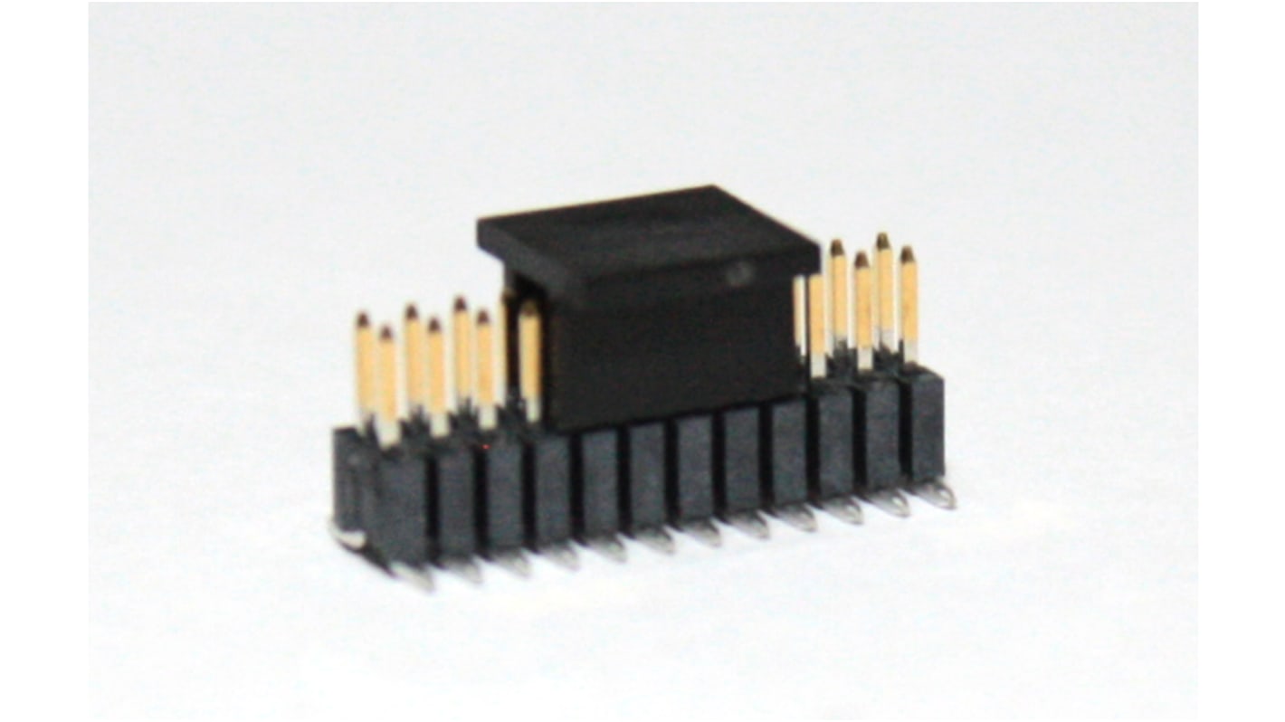 Molex Slim-Grid Series Right Angle Surface Mount Pin Header, 10 Contact(s), 1.27mm Pitch, 2 Row(s), Unshrouded