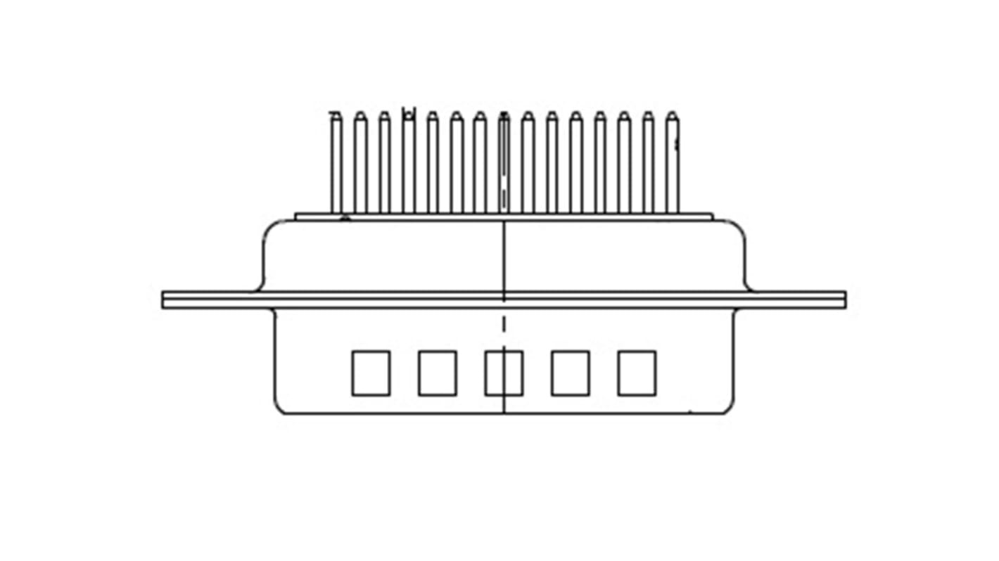 FCT from Molex 172704 9 Way D-sub Connector Plug, 2.84mm Pitch