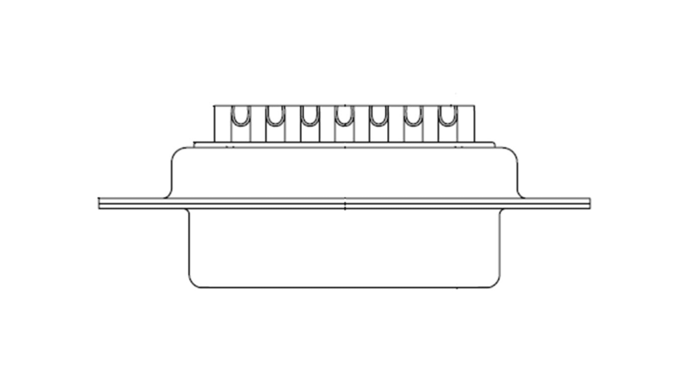 FCT from Molex 172704 9 Way Panel Mount D-sub Connector Socket, 2.84mm Pitch