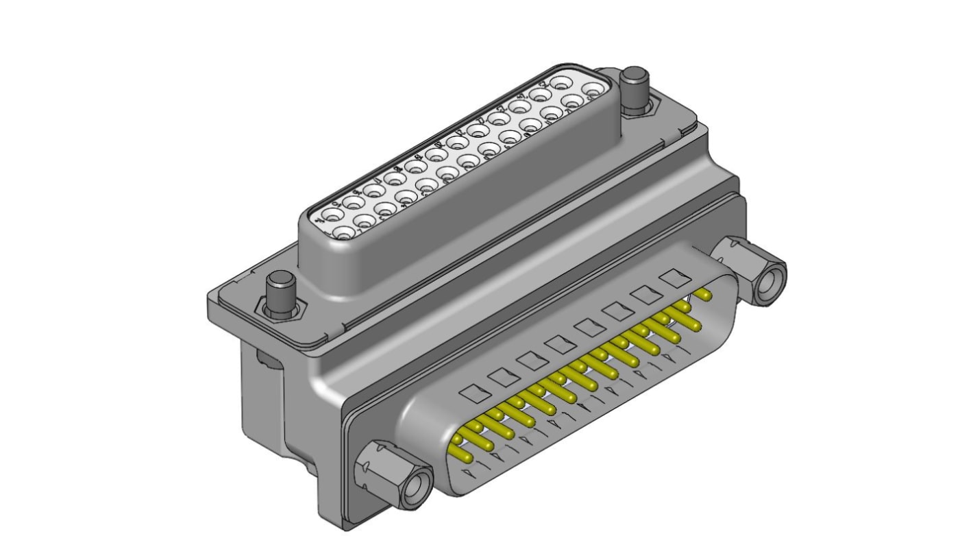 FCT from Molex, 173114 Series, Male Crimp D-sub Connector Contact, Gold over Nickel, 20 → 24 AWG