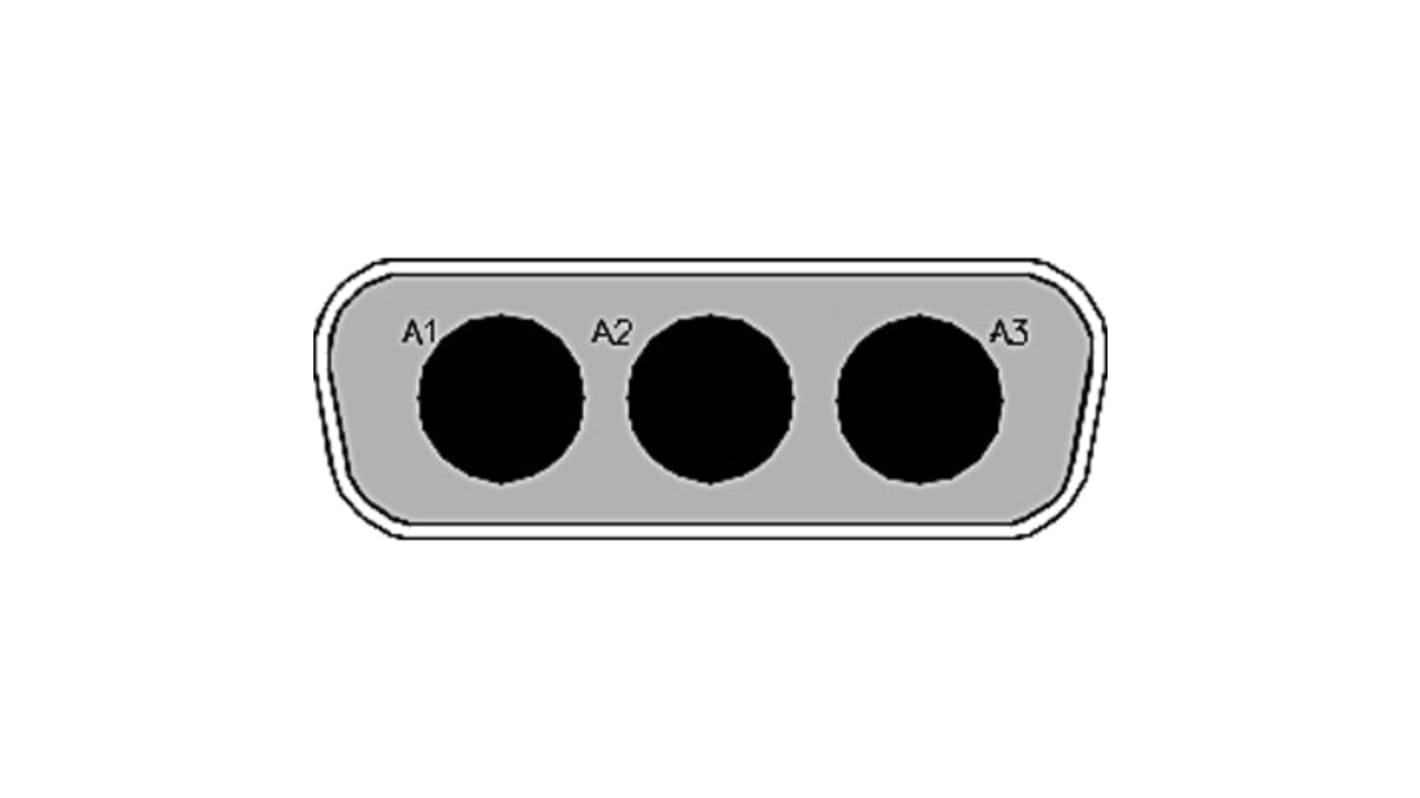 FCT from Molex 173107 7 Way Right Angle Through Hole D-sub Connector Plug, 6.86mm Pitch