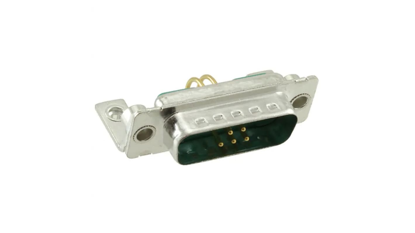 FCT from Molex 173107 7 Way Right Angle Through Hole D-sub Connector Plug, 2.74mm Pitch