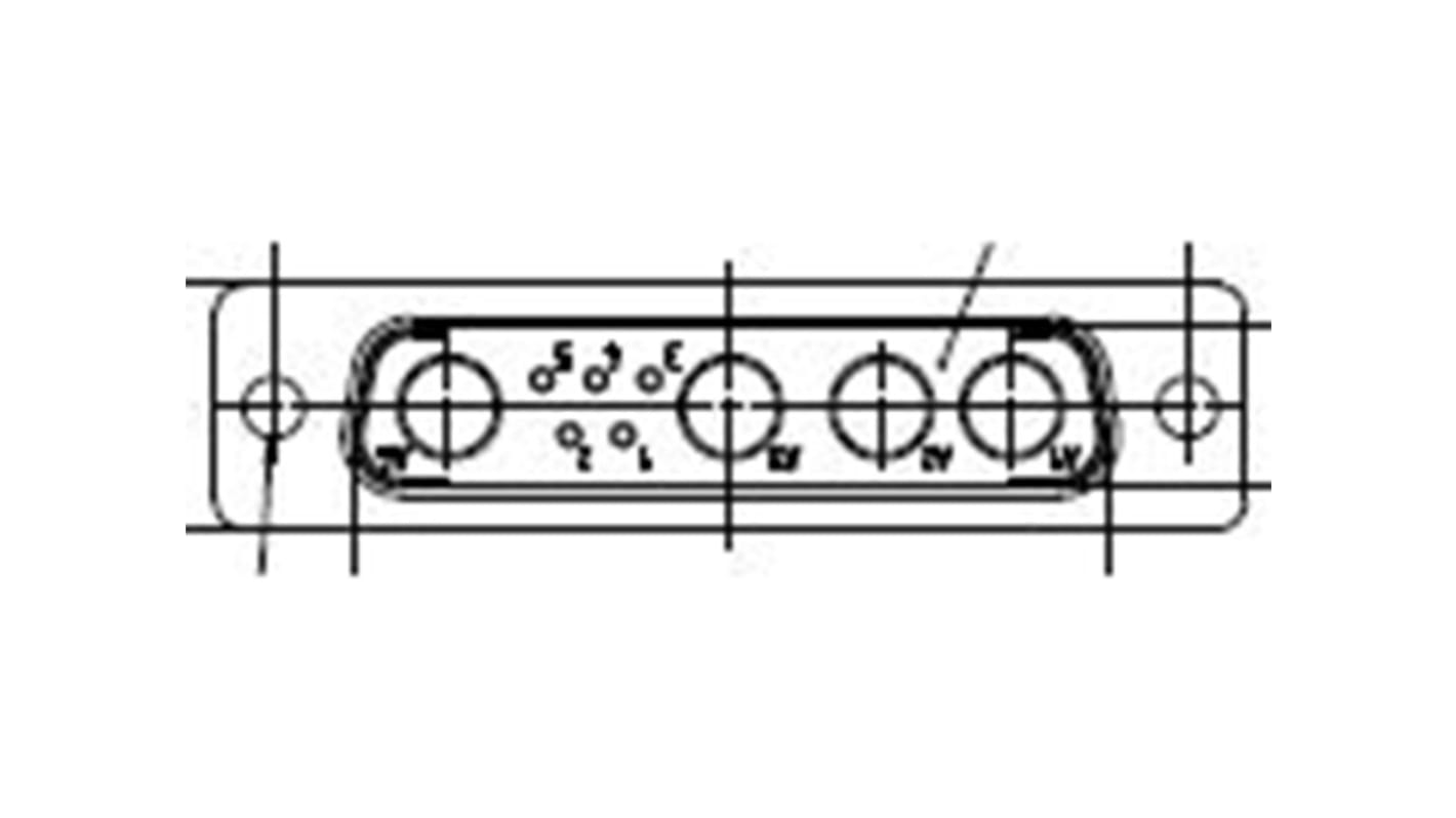 Molex 172704 Sub-D Steckverbinder Stecker , 5-polig / Raster 2.84mm, Tafelmontage