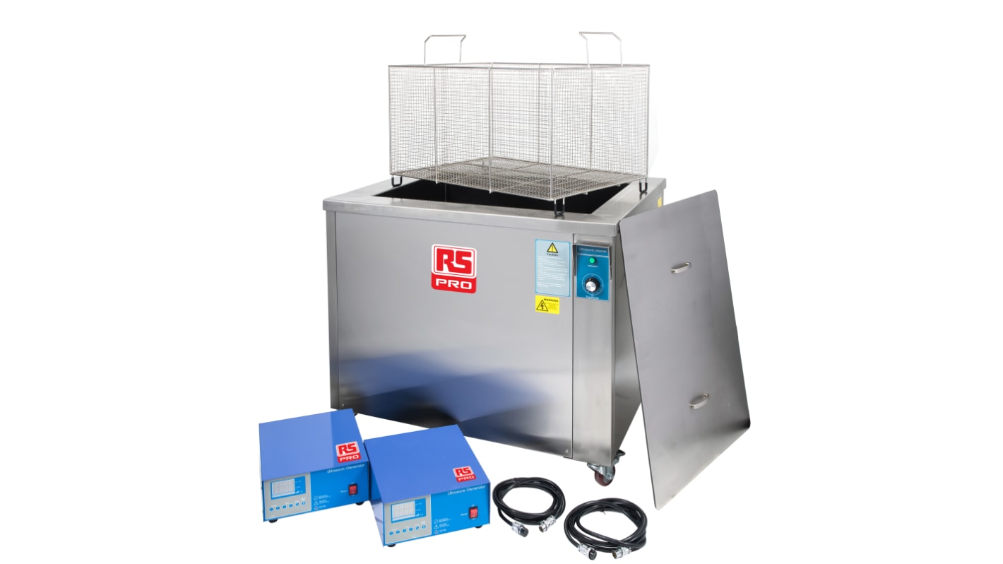 RS PRO 288L Ultrasonic Cleaning Tank, 6000W, 288L