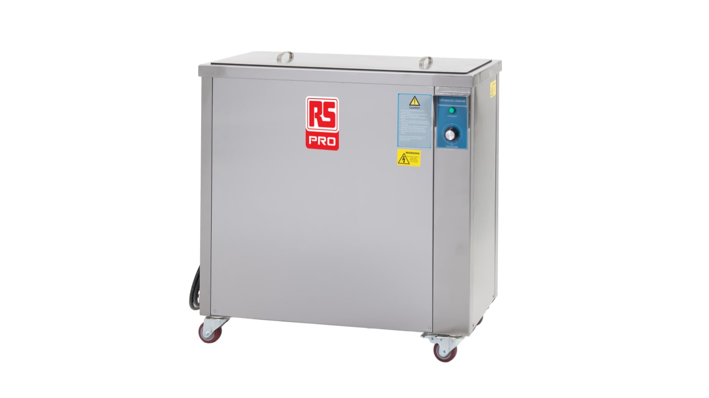 RS PRO Edelstahl Ultraschallbad 99L, 3000W, 800mm x 250mm x 620mm