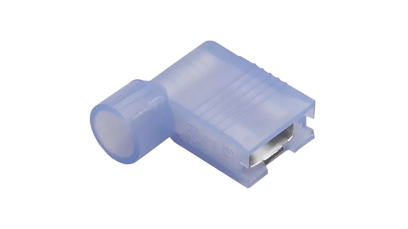 Molex 19007 Blue Insulated Female Spade Connector, Flag Terminal, 6.35 x 0.81mm Tab Size