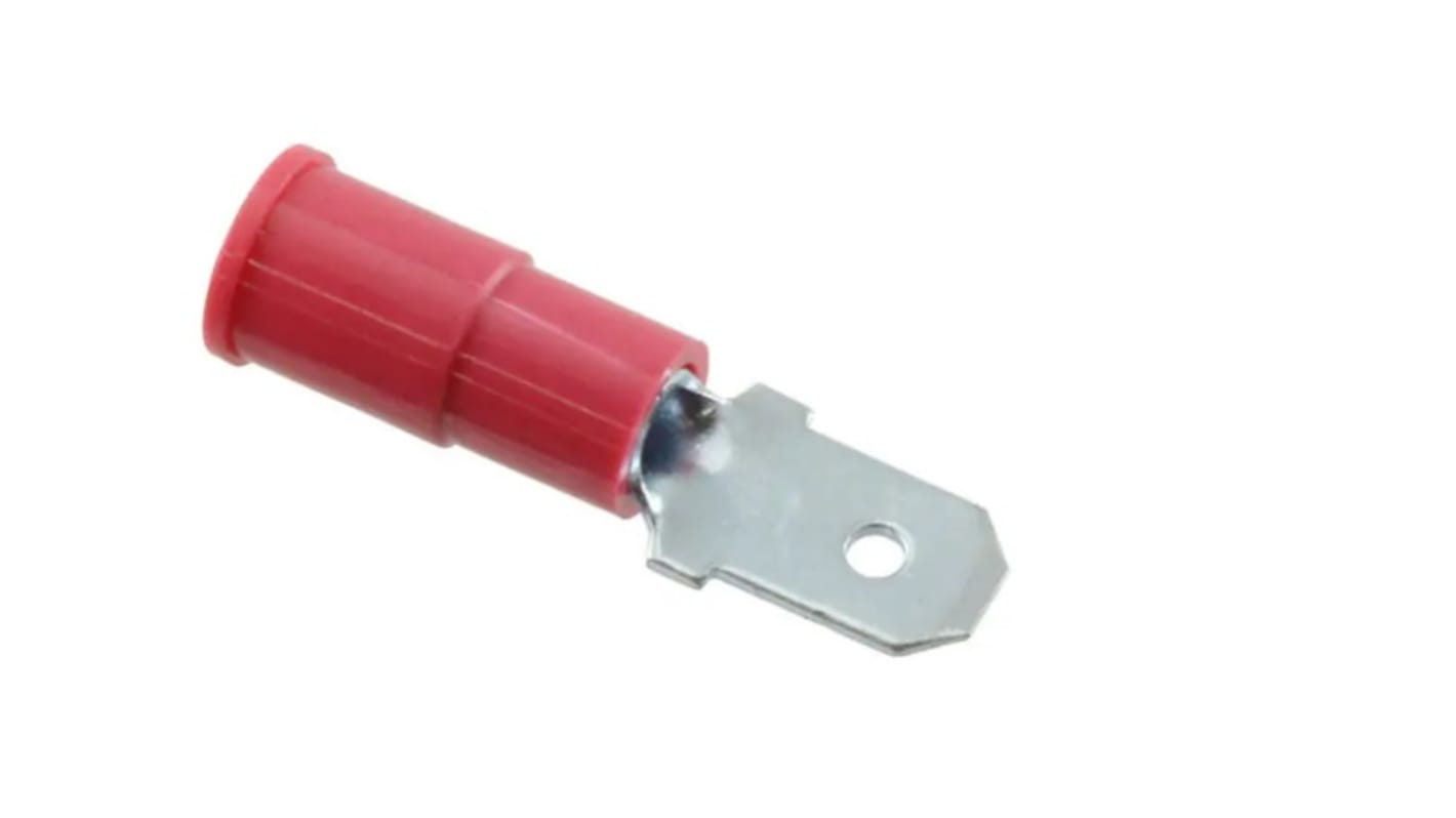 Molex 19023 Red Insulated Male Spade Connector, Tab, 4.75 x 0.51mm Tab Size