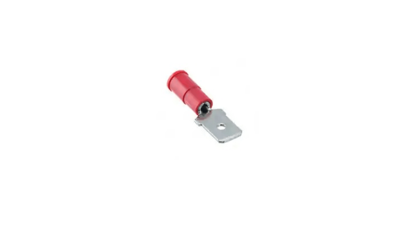 Molex 19023 Flachsteckhülse, 22 AWG, Rot, Isoliert, 6.35 x 0.81mm, Stecker, 22AWG min