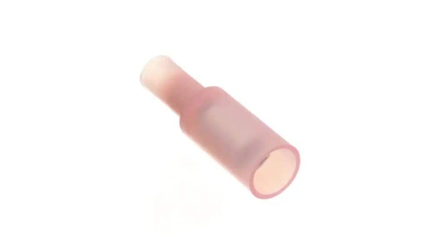 Molex, 19038 Insulated, Red Crimp Bullet Connector, 22AWG to 18AWG, 3.96mm Bullet diameter Female