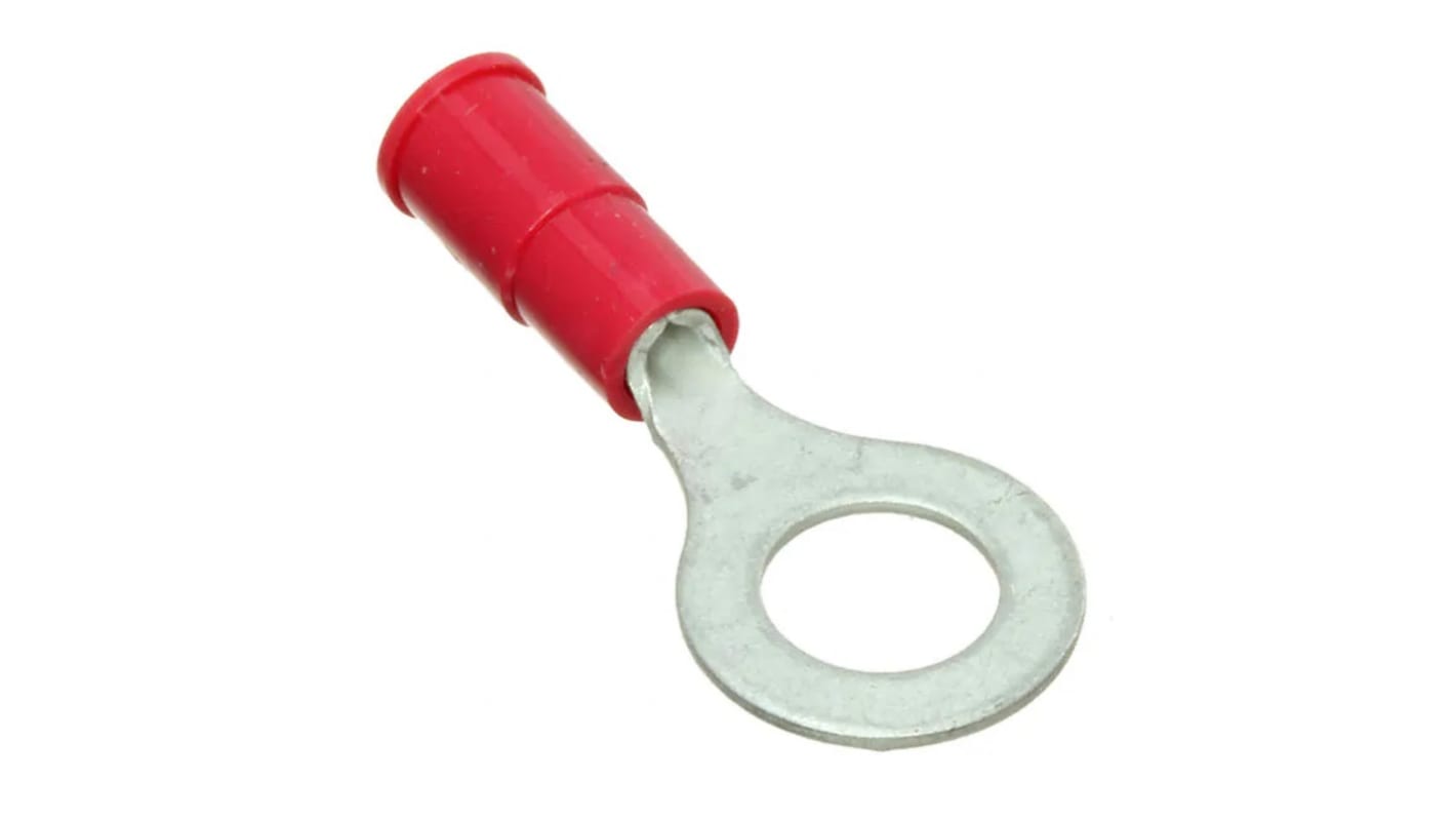 Molex, 19054 Insulated Crimp Ring Terminal, M6 (1/4) Stud Size