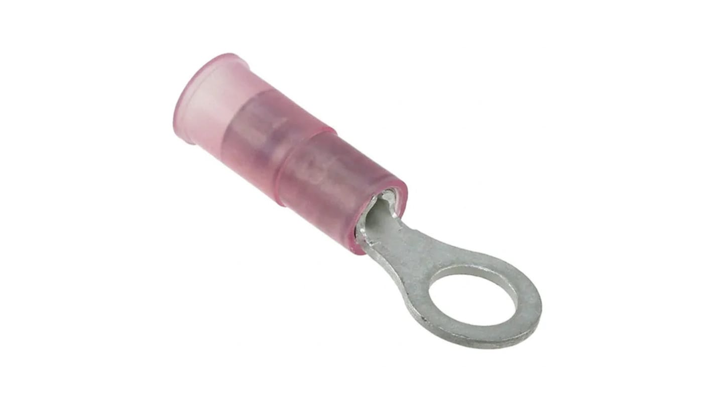 Molex, 19057 Insulated Crimp Ring Terminal, 10 (M5) Stud Size, Red