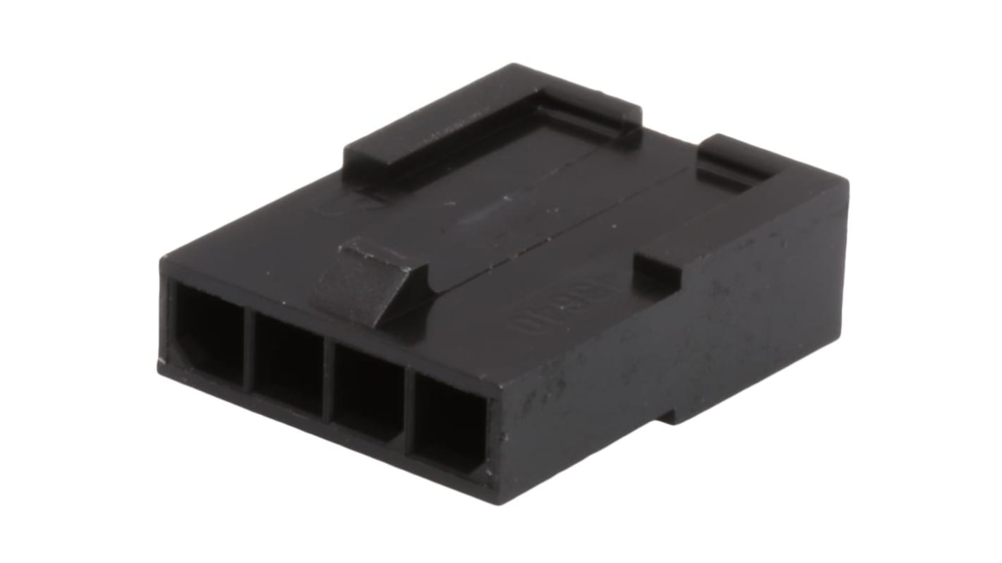 Carcasa hembra Molex 436400409, Serie 43640, paso: 3mm, 4 contactos, , 1 fila filas, Macho