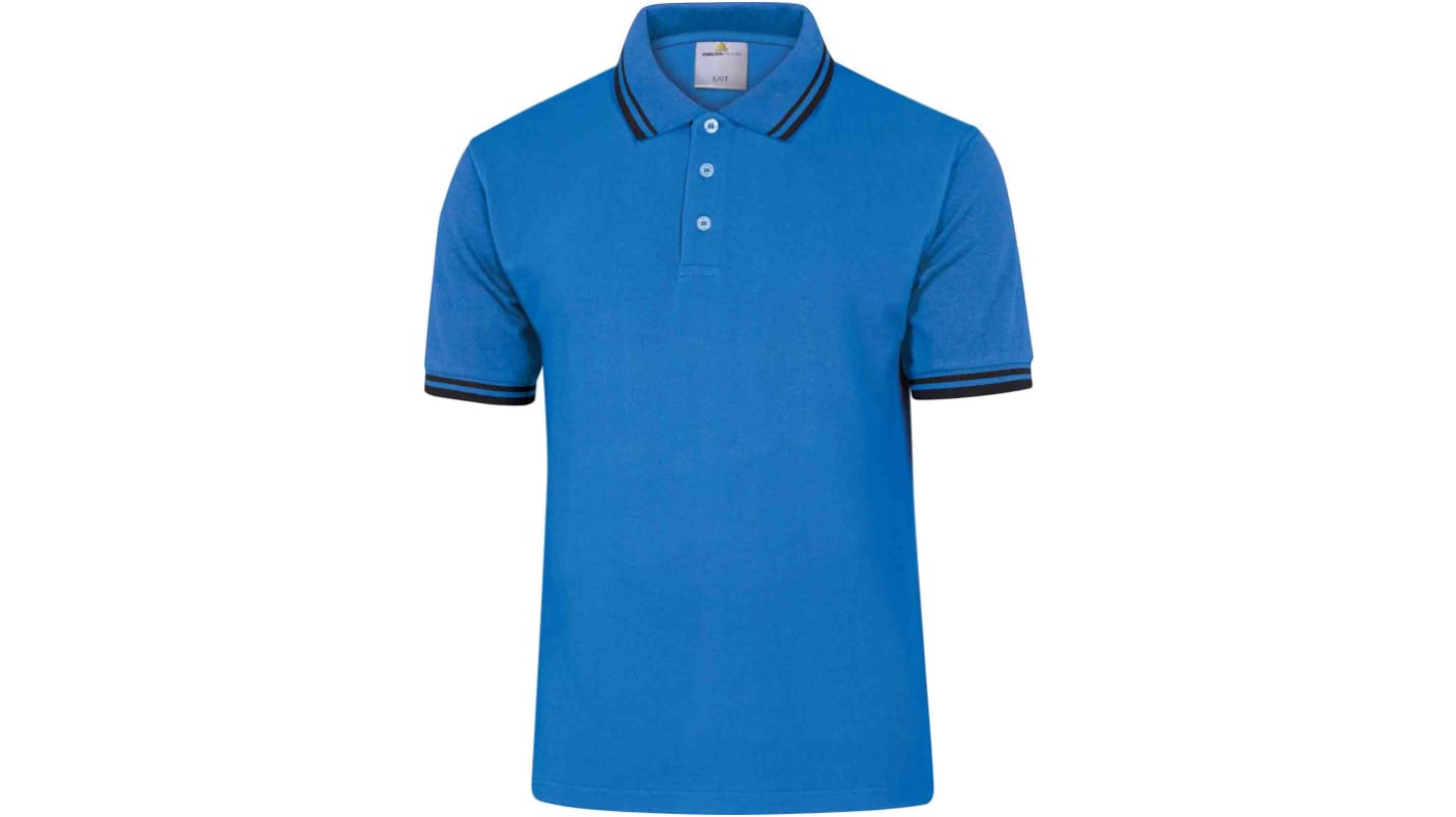 Polo manches courtes Delta Plus, Bleu, taille 42, en Coton