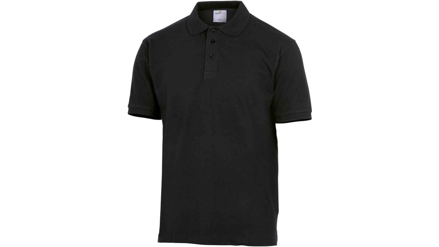 Polo manches courtes Delta Plus, Noir, taille 47, en Coton