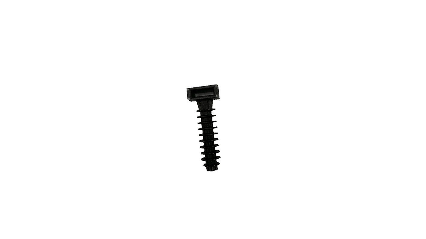 RS PRO Black Cable Tie Mount 14.9 mm x 40.2mm, 10mm Max. Cable Tie Width