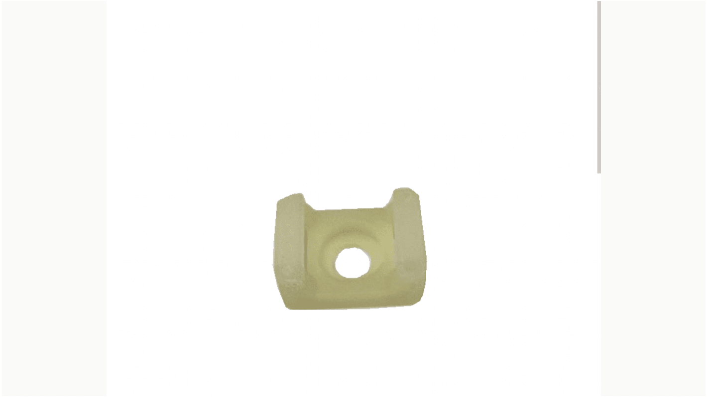 RS PRO Natural Cable Tie Mount 10 mm x 15mm, 5.1mm Max. Cable Tie Width