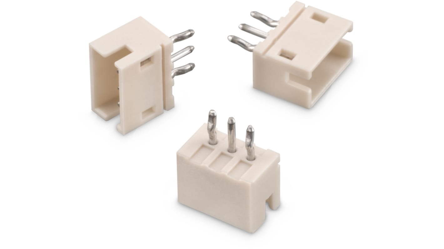 Conector macho para PCB Wurth Elektronik serie WR-WTB de 3 vías, 1 fila, paso 1.5mm