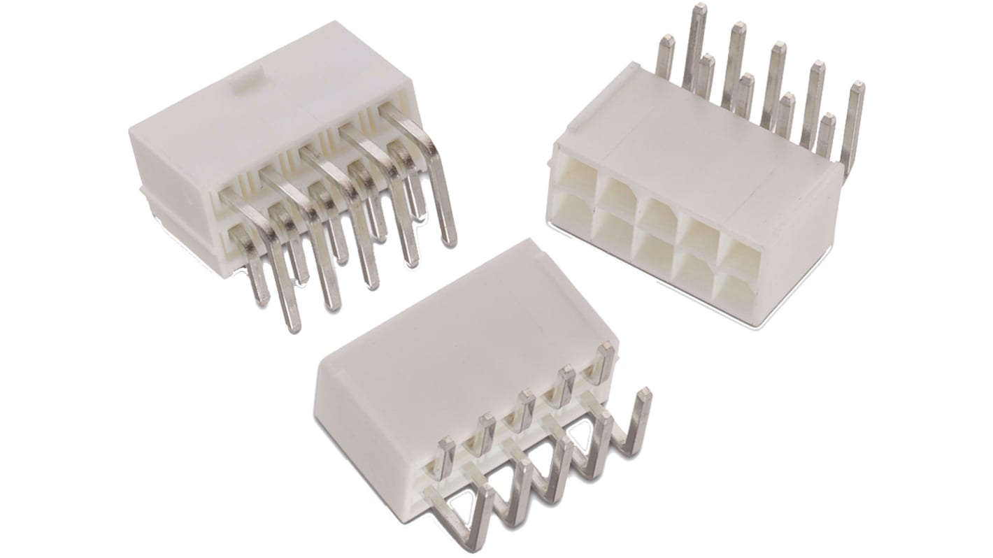 Wurth Elektronik WR-MPC4 Series Right Angle Through Hole PCB Header, 22 Contact(s), 4.2 mm Pitch, 2 Row(s), Shrouded