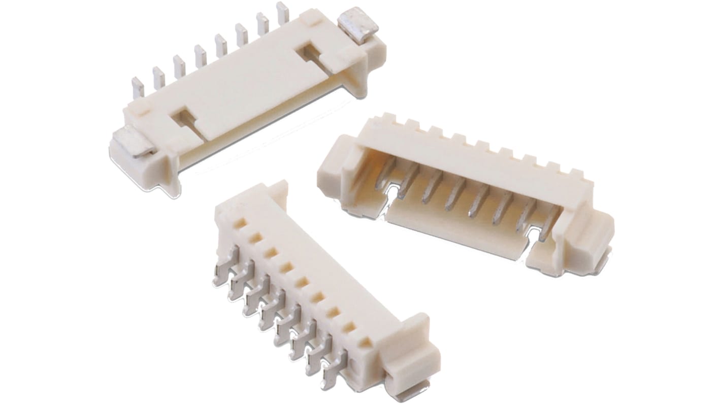 Conector macho para PCB Ángulo de 90° Wurth Elektronik serie WR-WTB de 6 vías, 1 fila, paso 1.25mm