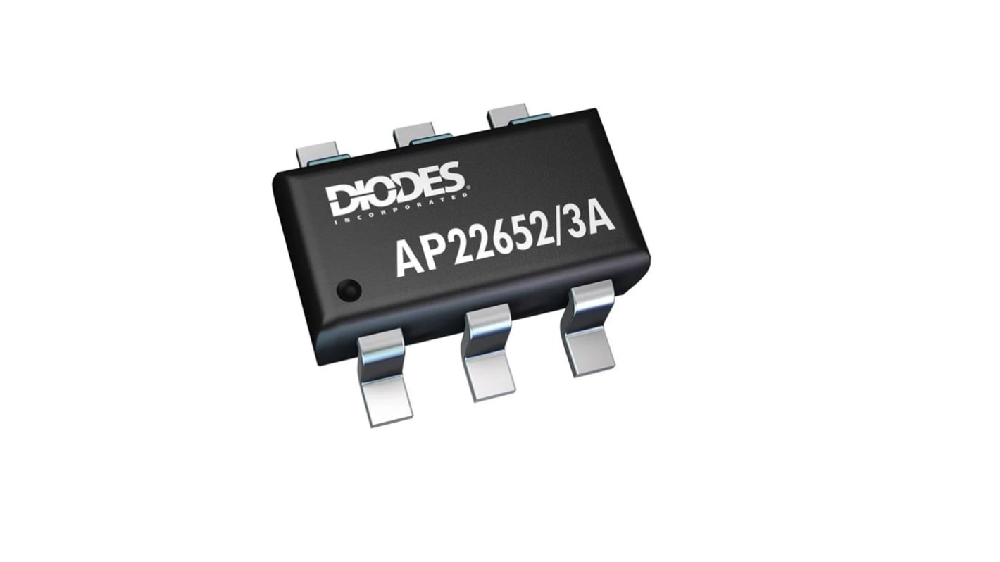 Interruptor de potencia inteligente AP22652AW6-7, Current Limit Power Switch 5.5V 2.1A SOT-26 6 pines Lado alto