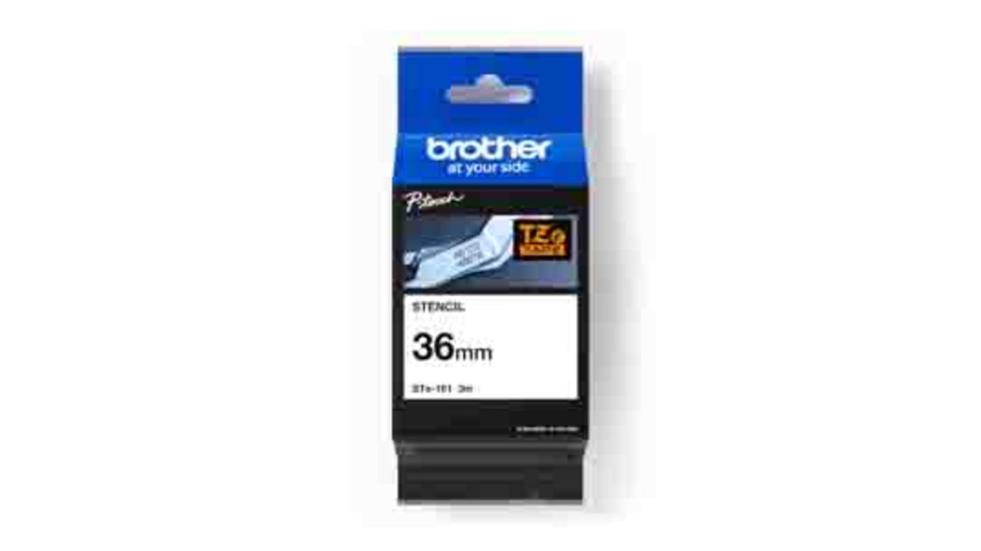 Brother White on Transparent Label Printer Tape, 3 m Length, 36mm Label Length