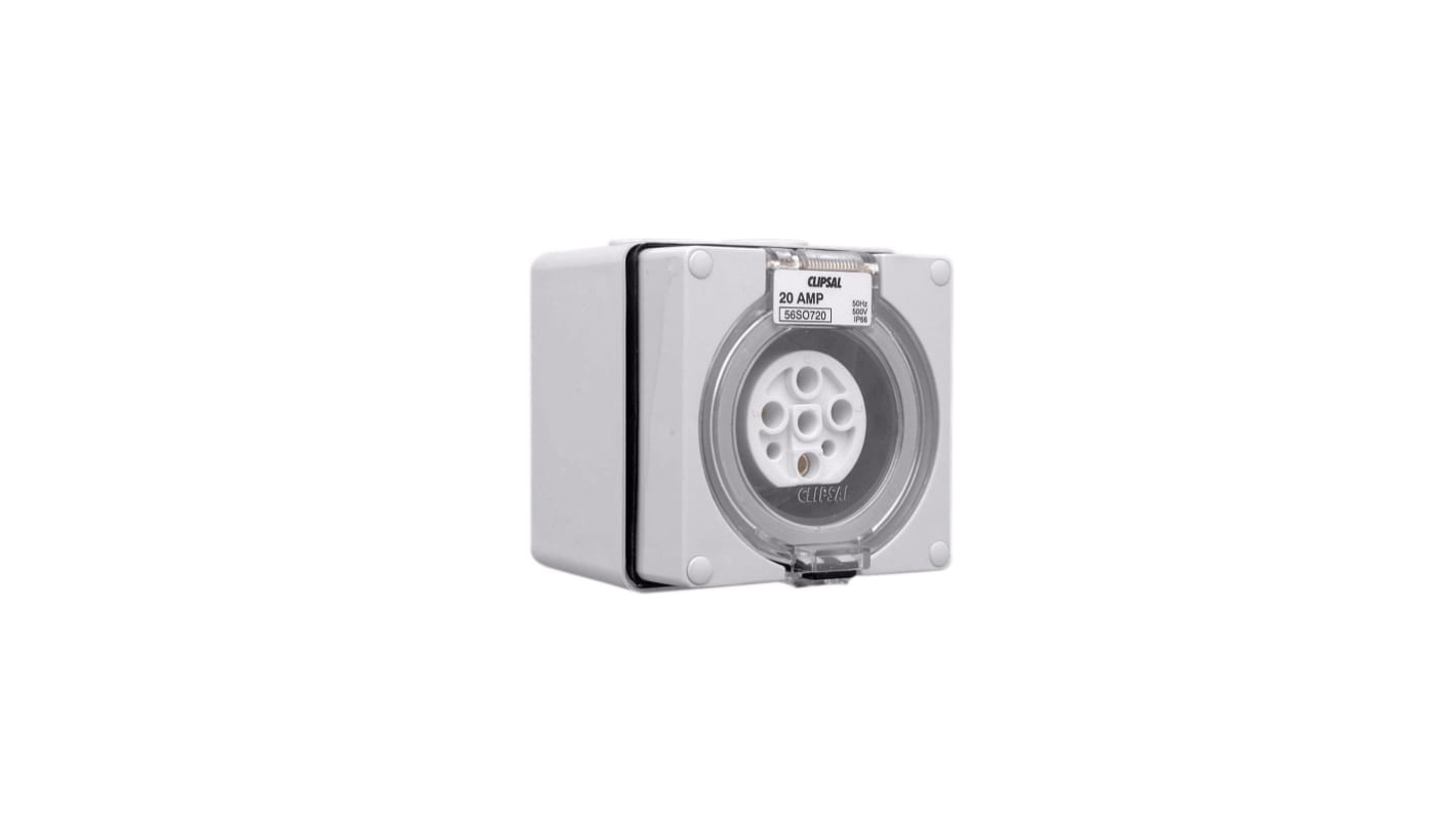 Clipsal Electrical Grey, Rated At 20A, 500 V