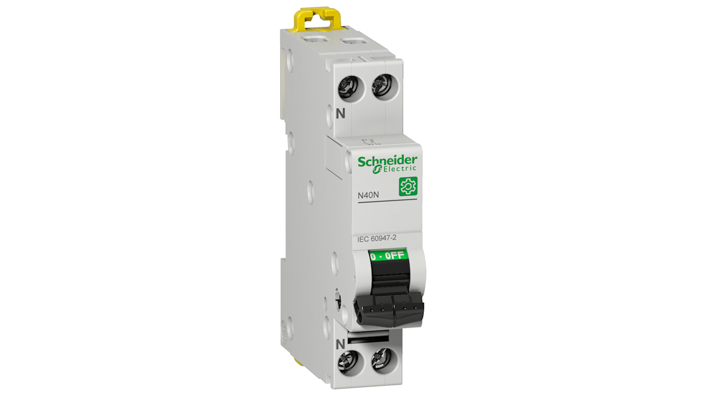 Schneider Electric Multi 9 N40N MCB, 1P, 10A Curve C, 10 kA Breaking Capacity
