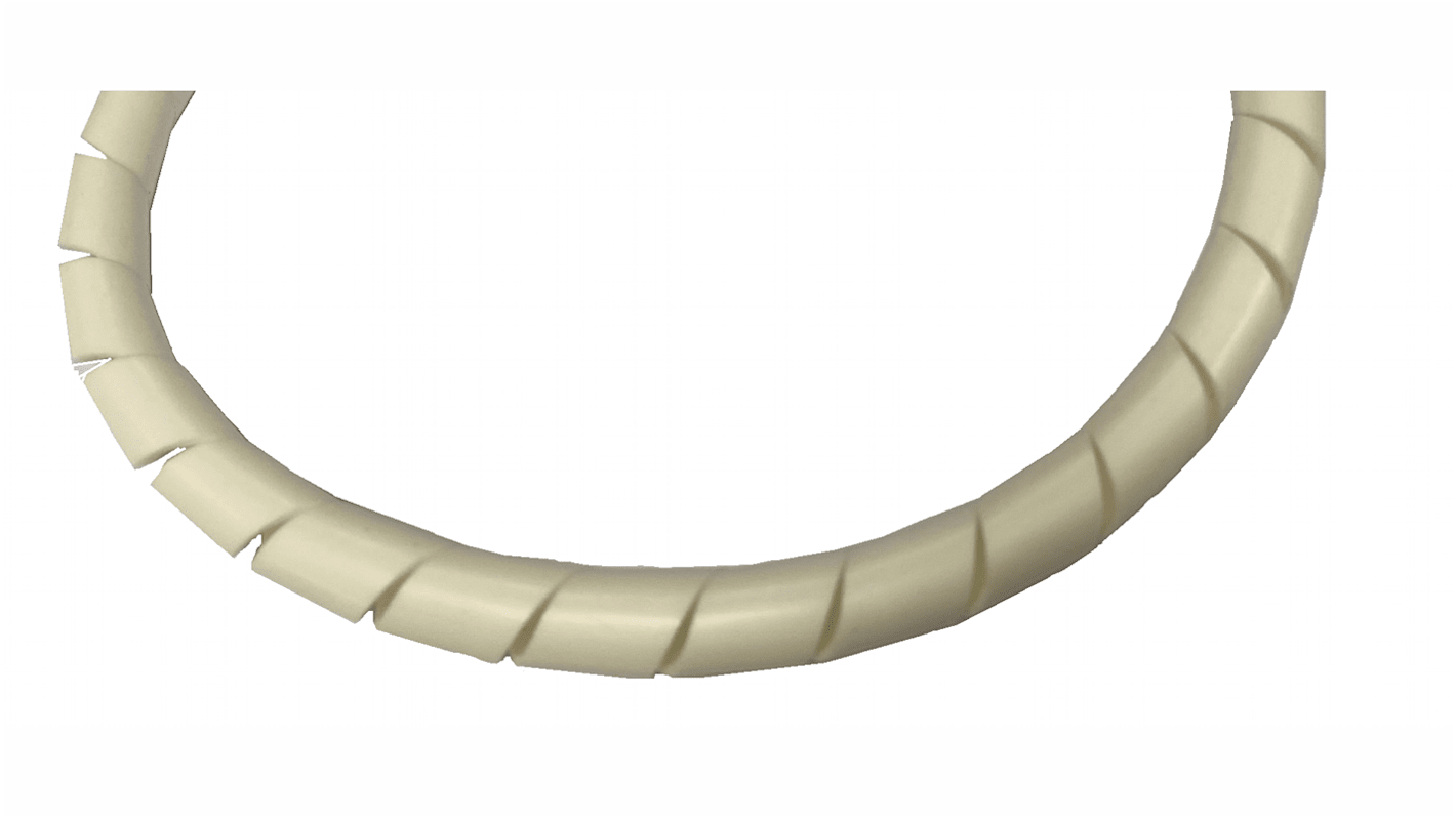 RS PRO PE缠绕管, 白色, 用于Φ9mm至32mm电缆, 0.85mm壁厚, 30.5m长