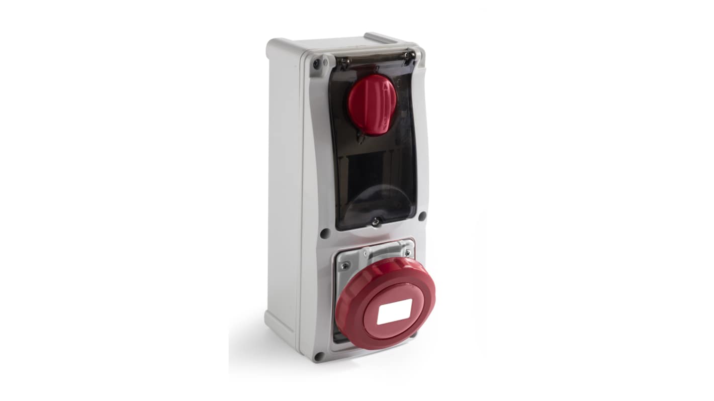 Connettore di alimentazione industriale RS PRO, 3P + N + E, 16A, Montaggio superficiale