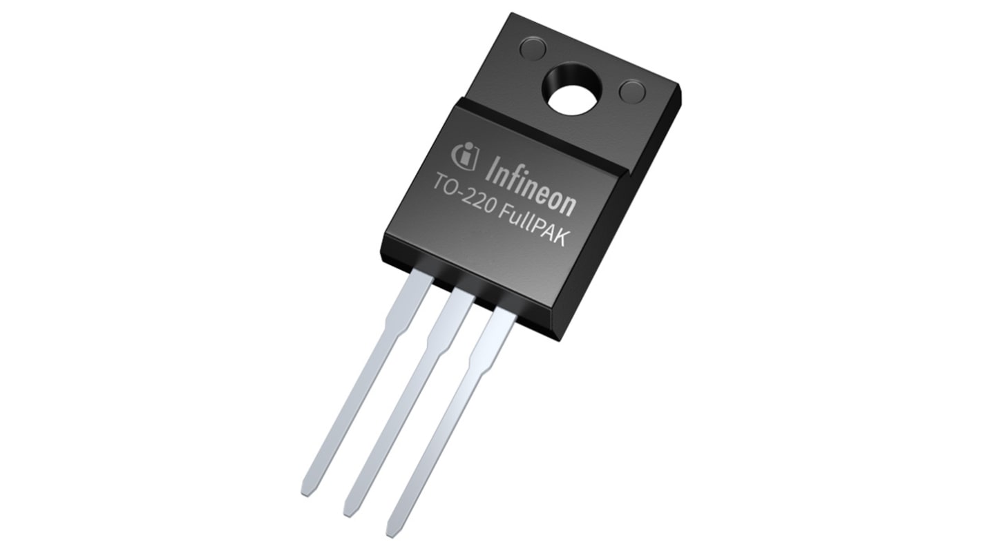 N-Channel MOSFET, 3.9 A, 800 V, 3-Pin TO-220 FP Infineon IPA80R1K4CEXKSA2