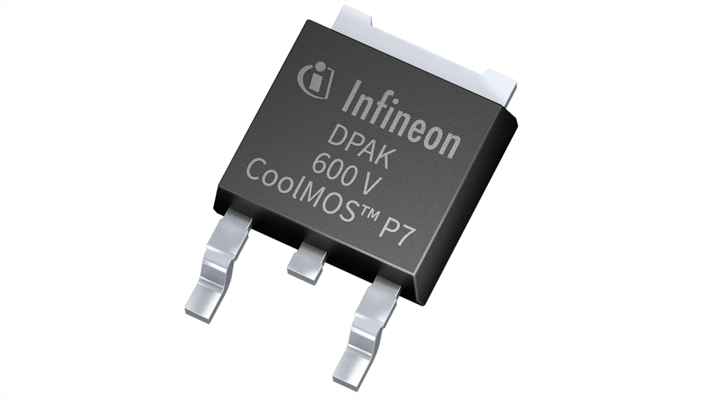 Infineon CoolMOS™ P7 IPD60R180P7ATMA1 N-Kanal, SMD MOSFET 600 V / 18 A, 3-Pin DPAK (TO-252)
