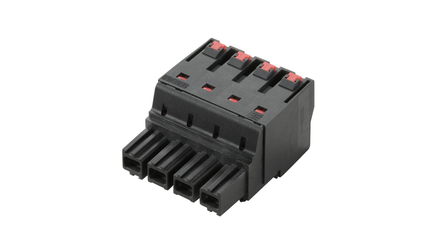 Weidmuller, 10.16mm Pitch, BU/SU 10.16 BUF 10.16IT/02/180 AG BK BX, 2 Way, PCB Connector, Plug, PCB, 2493170000