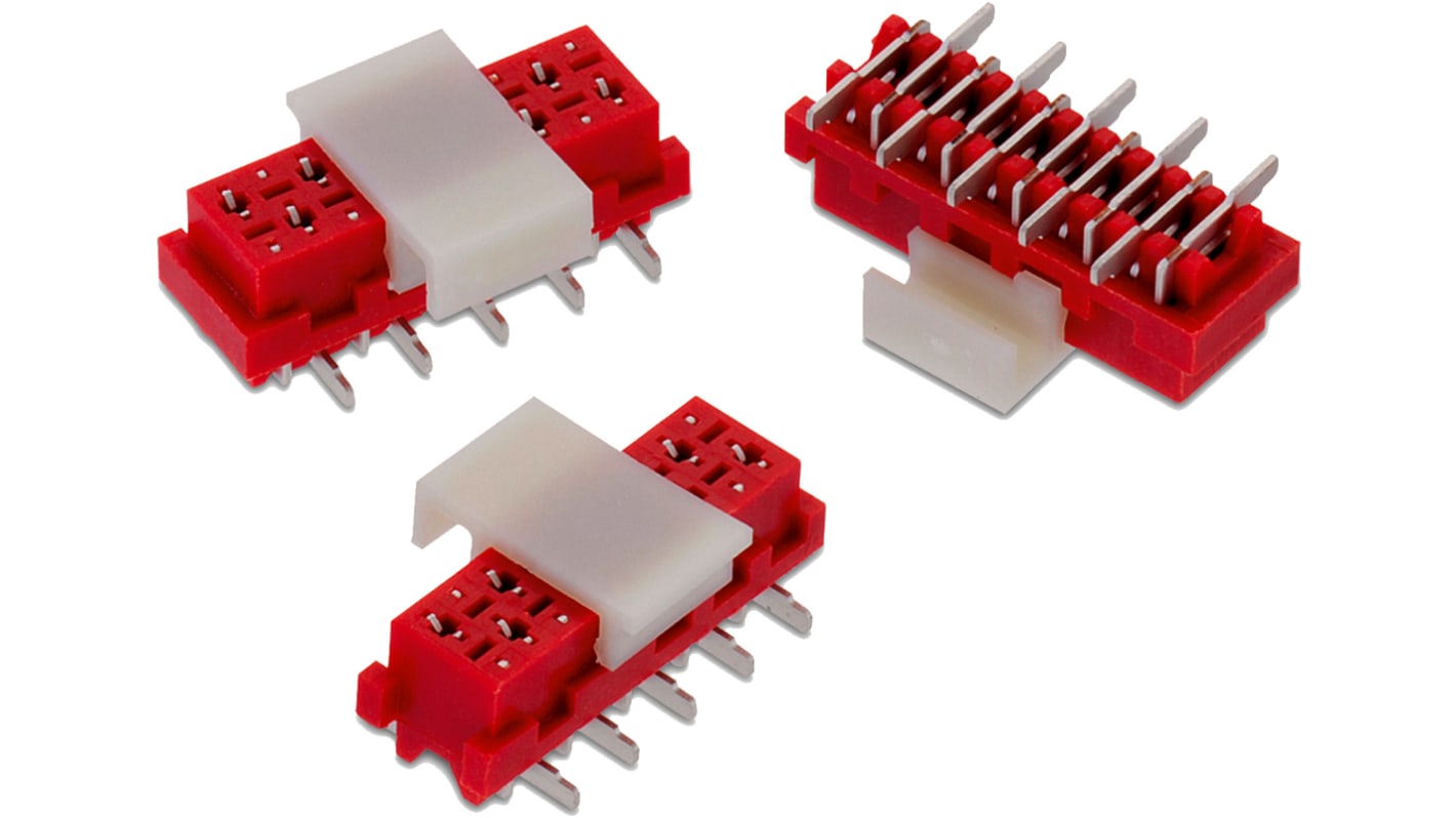 Wurth Elektronik WR-MM Series Straight PCB Header, 14 Contact(s), 2.54mm Pitch, 2 Row(s)